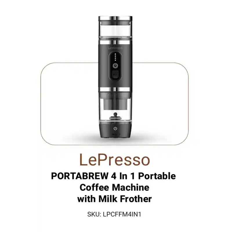 اسپرسوساز سفری لپرسو مدل کف ساز PORTABREW LPCFFM4IN1BK