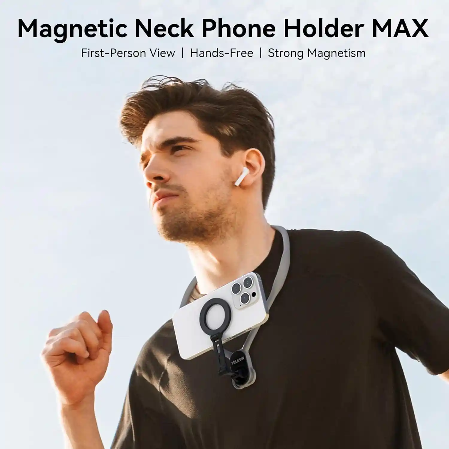هولدر گردنی مغناطیسی گوشی TELESIN مدل MNM-002 Max