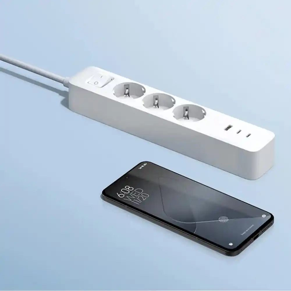 سه راهی و شارژر رومیزی ۳ پریز شیائومی مدل Xiaomi 20W Power Strip